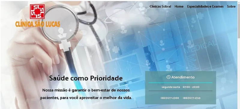 Landing Page Clínica São Lucas